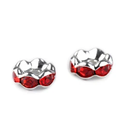 Mărgele / distanțiere cu strasuri, ø8 mm - Hyacinth (10 Bucăți)