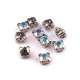 Strasuri de cusut în montură metalică, ø10 mm - Cristal (720 Bucăți)