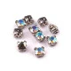 Strasuri de cusut în montură metalică, ø10 mm - Cristal (720 Bucăți)