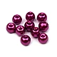 Perle sticlă lucioase, ø8 mm - Alb (50 Grame)