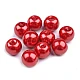 Perle sticlă lucioase, ø8 mm - Alb (50 Grame)