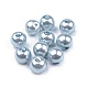 Perle sticlă lucioase, ø8 mm - Alb (50 Grame)