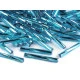 Mărgele tubulare răsucite preciosa, 20 mm - Argintiu (400 Grame)