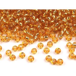 Mărgele nisip preciosa, 8/0 - 3 mm - Auriu (20 Grame)