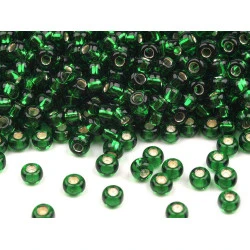 Mărgele nisip preciosa, 8/0 - 3 mm - Verde pastel (20 Grame)