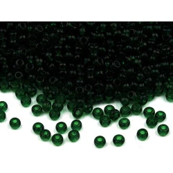 Mărgele nisip preciosa, 10/0 - 2,3 mm - Verde închis (20 Grame)