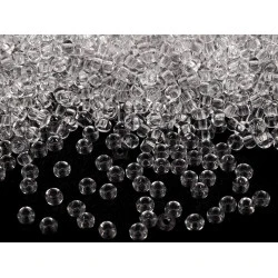Mărgele nisip preciosa, 10/0 - 2,3 mm - Transparent (20 Grame)