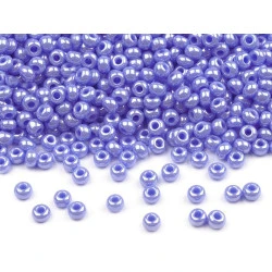 Mărgele nisip sidefate preciosa, 10/0 - 2,3 mm - Bleu pal (20 Grame)