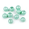 Perle sticlă creponate stardust, ø8 mm - Verde mentă (40 Bucăți)