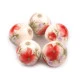 Mărgele porțelan, motiv floral, ø12 mm - Galben narcisă (120 Bucăți)