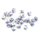Mărgele porțelan, motiv floral, ø6 mm - Bleu gheață (50 Bucăți) Mărgele porțelan, motiv floral, ø6 mm - Bleu gheață (50 Bucăți)