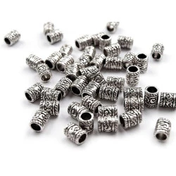Capete șnur, ø4 mm - Platinum (10 Bucăți)