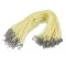 Bază colier organza și șnur cerat, 43 cm - Galben deschis (100 Bucăți)