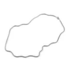 Lanț din oțel inoxidabil cu zale pătrate - Argintiu (1 Bucată)