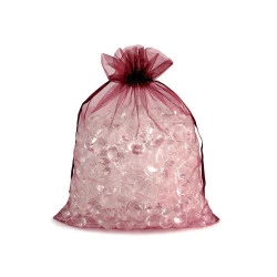 Săculeț organza pentru cadouri, 20x26 cm - Roșu granat (100 Bucăți)