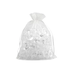 Săculeț organza pentru cadouri, 20x26 cm - Alb (100 Bucăți)