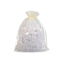 Săculeț organza pentru cadouri, 20x26 cm - Galben vanilie (100 Bucăți)