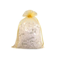 Săculeț organza pentru cadouri, 20x26 cm - Auriu (100 Bucăți)