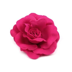 Broșă / clamă de păr trandafir, ø6 cm - Fuchsia închis (1 Bucată)