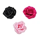Broșă / clamă de păr trandafir, ø6 cm - Negru (1 Bucată)