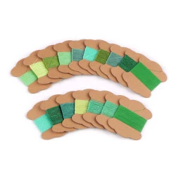 Fir nailon cerat ø0,3 mm lucios pentru impletit manual bratari - Verde (1 Card)