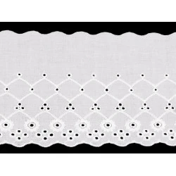 Dantelă madeira bumbac, lățime 12 cm - Off white (1 Metru)