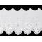 Dantela madeira brodata 15 cm - Alb (1 Metru)