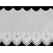 Dantela madeira cu broderie 22 cm - Alb (1 Metru)