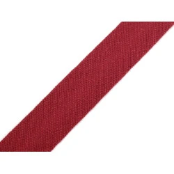 Bandă bias din bumbac, lățime 14 mm - Bordo (100 Metri)