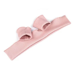 Set bordură și manșete elastice tricotate, lățime 7 cm - Roz antic deschis (1 Set)