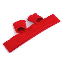 Set bordură și manșete elastice tricotate, lățime 7 cm - Roșu (1 Set)