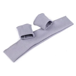 Set bordură și manșete elastice tricotate, lățime 7 cm - Gri foarte deschis (1 Set)