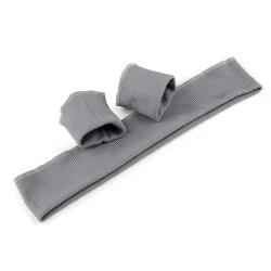 Set bordură și manșete elastice tricotate, lățime 7 cm - Gri oțel (1 Set)
