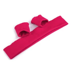 Set bordură și manșete elastice tricotate, lățime 7 cm - Roz neon (1 Set)