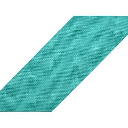 Bandă bias din bumbac, lățime 20 mm - Turcoaz verde (25 Metri)