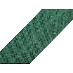 Bandă bias din bumbac, lățime 20 mm - Verde brad (25 Metri)
