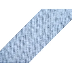 Bandă bias din bumbac, lățime 30 mm - Albastru deschis (25 Metri)