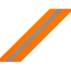 Bandă reflectorizantă textilă, lățime 30 mm - Portocaliu (50 Metri)