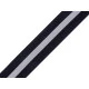 Bandă reflectorizantă textilă, lățime 30 mm - Negru (50 Metri)