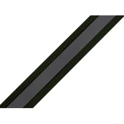 Bandă reflectorizantă textilă, lățime 20 mm - Negru (5 Metri)