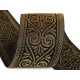 Panglică țesută tip jacquard, lățime 50 mm - Auriu (1 Metru)