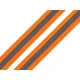 Bandă reflectorizantă textilă, lățime 25 mm - Portocaliu (5 Metri)