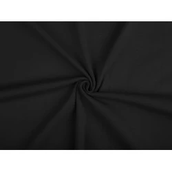 Tricot bumbac elastic - Negru (1 Metru)