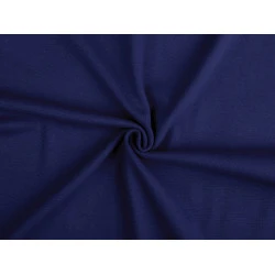 Tricot bumbac elastic - Albastru închis (1 Metru)