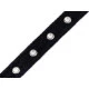 Bandă bumbac cu ocheți metalici, lățime 20 mm - Negru (1 Metru) Bandă bumbac cu ocheți metalici, lățime 20 mm - Negru (1 Metru)