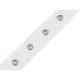 Bandă bumbac cu ocheți metalici, lățime 20 mm - Negru (1 Metru) Bandă bumbac cu ocheți metalici, lățime 20 mm - Negru (1 Metru)