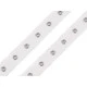 Bandă bumbac cu ocheți metalici, lățime 20 mm - Negru (1 Metru) Bandă bumbac cu ocheți metalici, lățime 20 mm - Negru (1 Metru)