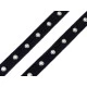 Bandă bumbac cu ocheți metalici, lățime 20 mm - Negru (1 Metru) Bandă bumbac cu ocheți metalici, lățime 20 mm - Negru (1 Metru)
