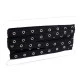 Bandă bumbac cu ocheți metalici, lățime 20 mm - Negru (1 Metru) Bandă bumbac cu ocheți metalici, lățime 20 mm - Negru (1 Metru)