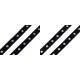Bandă bumbac cu ocheți metalici, lățime 20 mm - Negru (1 Metru) Bandă bumbac cu ocheți metalici, lățime 20 mm - Negru (1 Metru)
